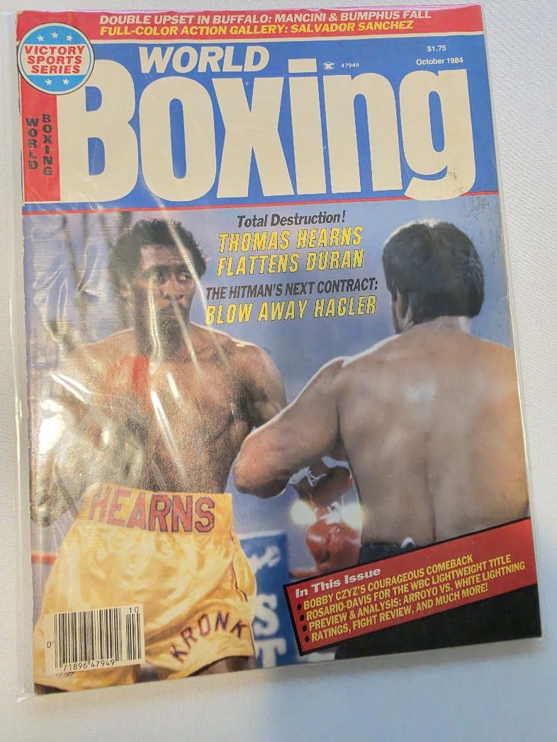 World Boxing Magazine October 1984 Thomas Hearns vs Roberto Durán