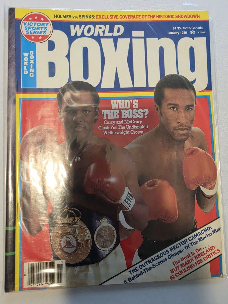 World Boxing Magazine January 1986 Donald Curry and Milton McCrory
