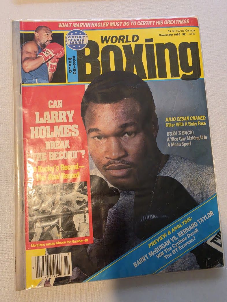 Victory Sports Series World Boxing Magazine November 1985 Larry Holmes