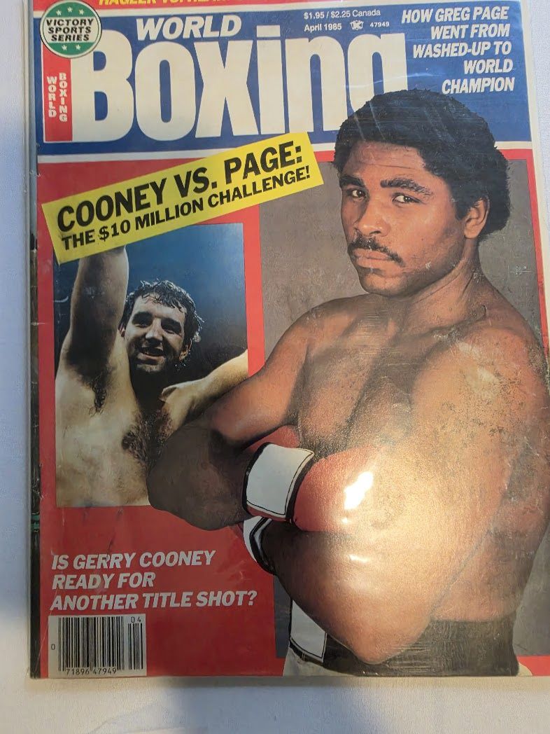 World Boxing Magazine April 1985 Gerry Cooney vs Greg Page