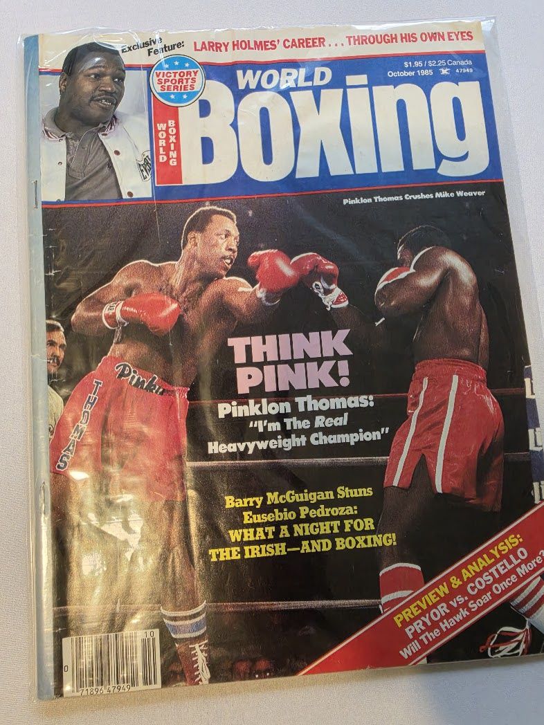 OCTOBER 1985 WORLD BOXING Magazine/PINLON THOMAS