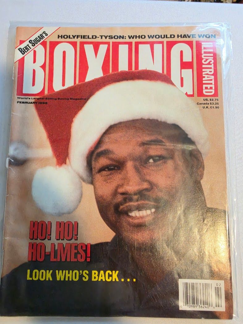 Boxing Illustrated Magazine February 1992 Larry Holmes Cover