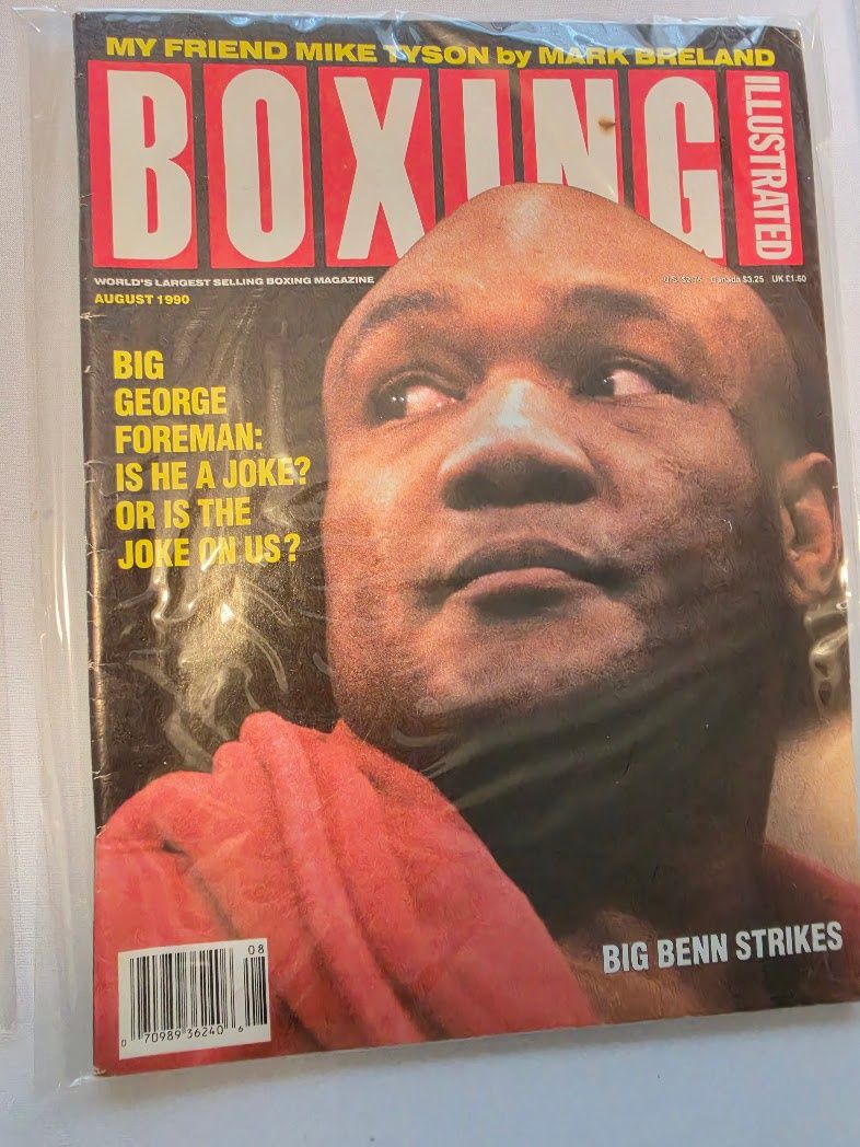 BOXING ILLUSTRATED MAGAZINE GEORGE FOREMAN BOXING  AUGUST 1990