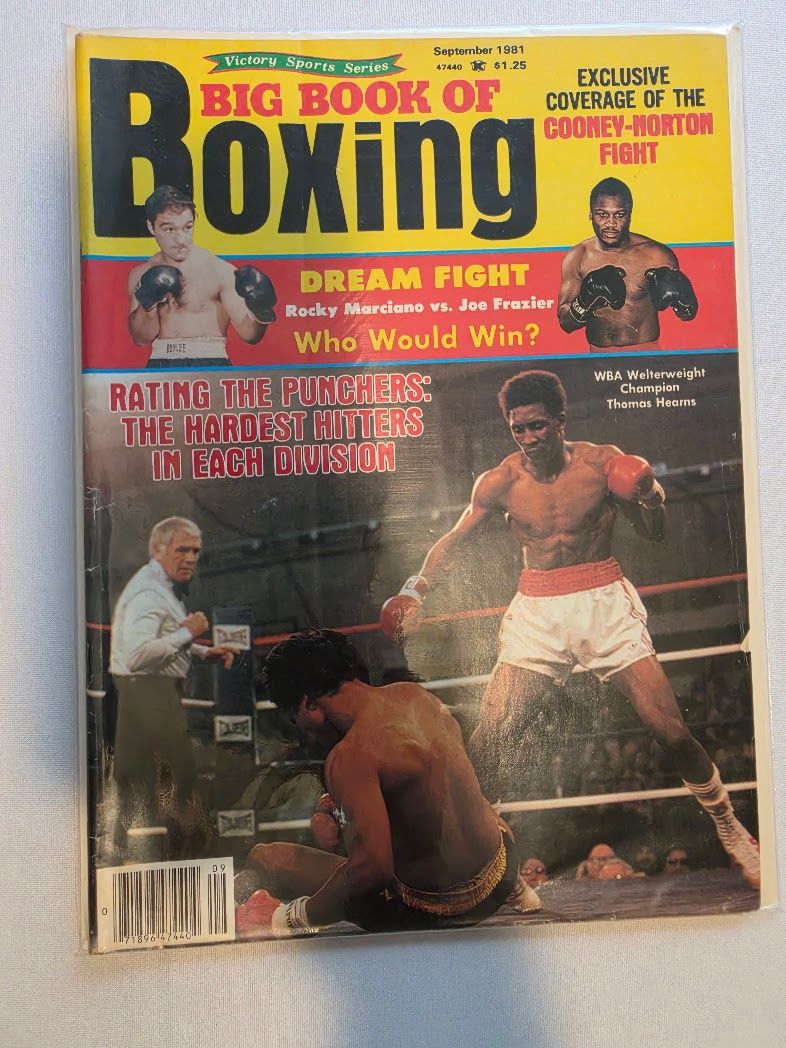 Big Book Of Boxing Sport Magazine September 1981 Thomas Hearns Rocky Marciano!!!!!!!!