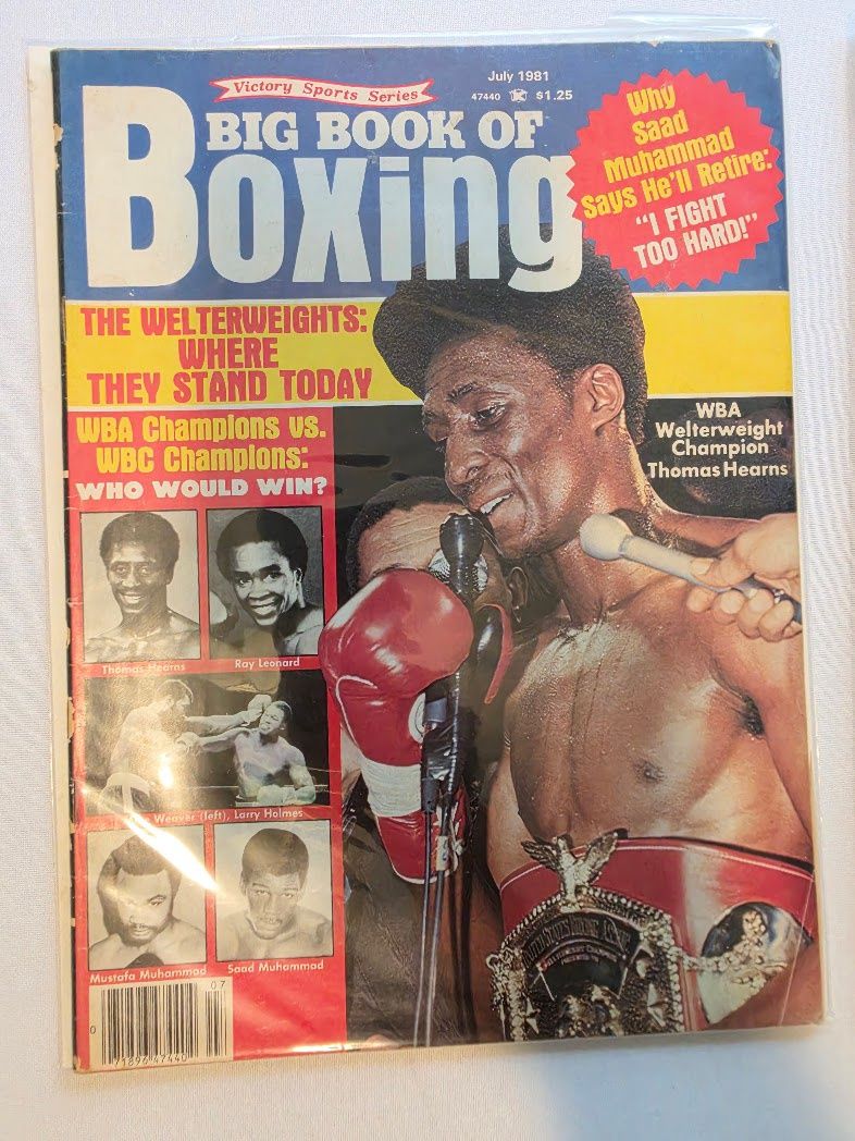 Big Book Of Boxing Sport Magazine July 1981 Thomas Hearns Ray Leonard!!!!!