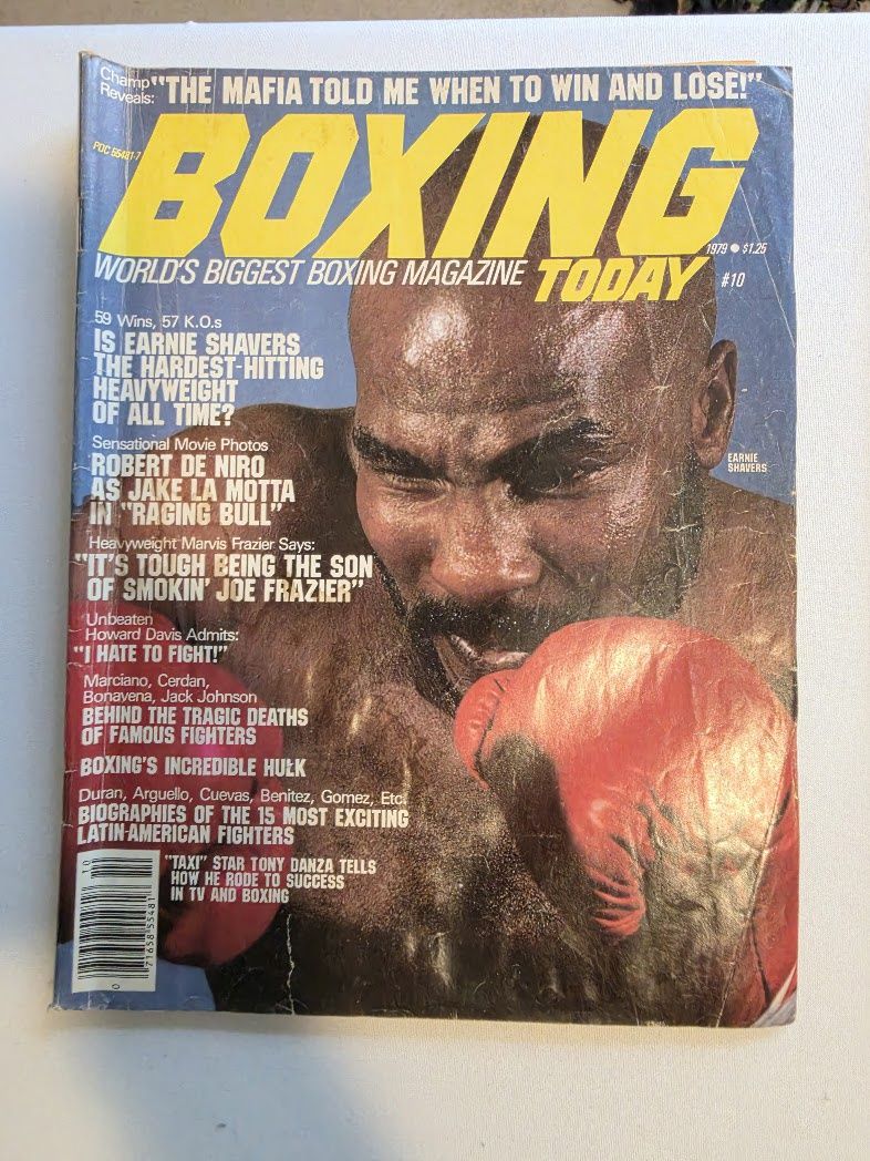 Boxing Today Sport Magazine 1979 Earnie Shavers Robert De Niro Jake La Motta