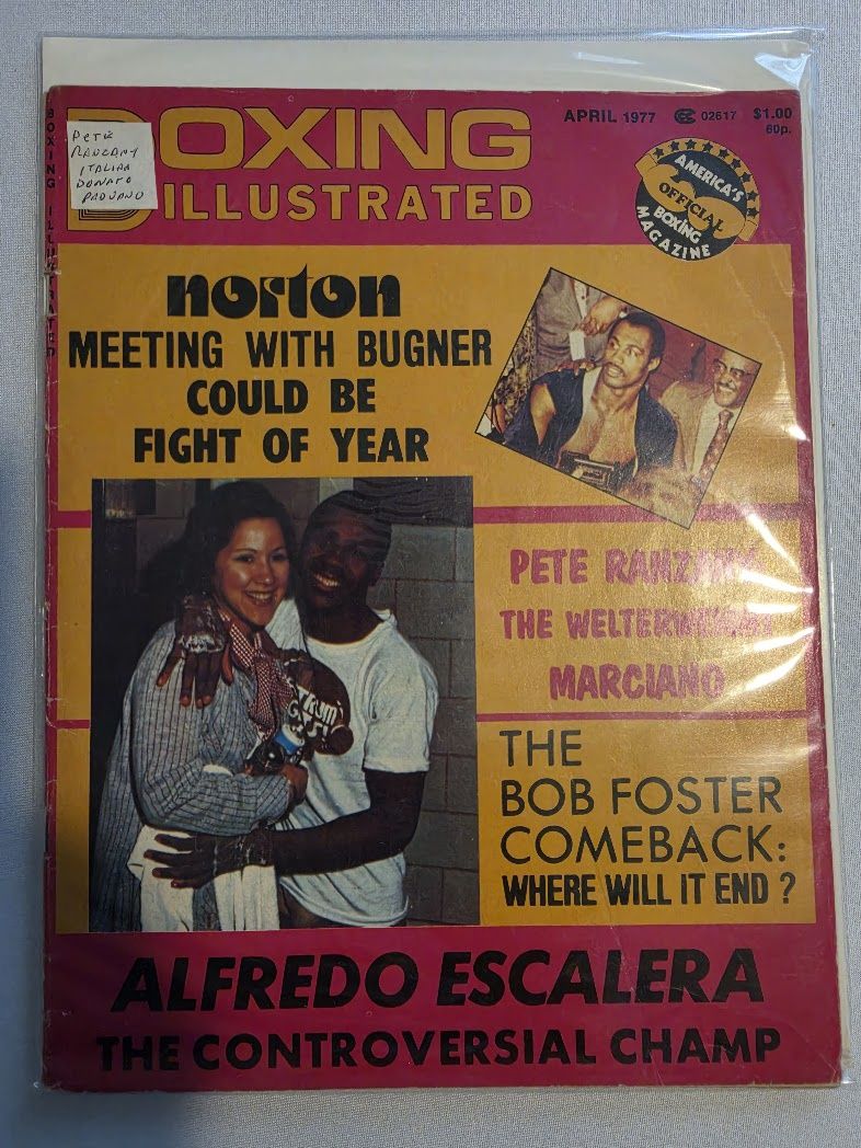 Vintage Boxing Illustrated April 1977 Alfredo Escalera Magazine