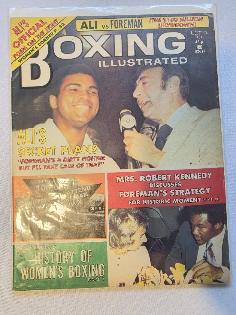 BOXING ILLUSTRATED Magazine August 1974!!!!!! ALI