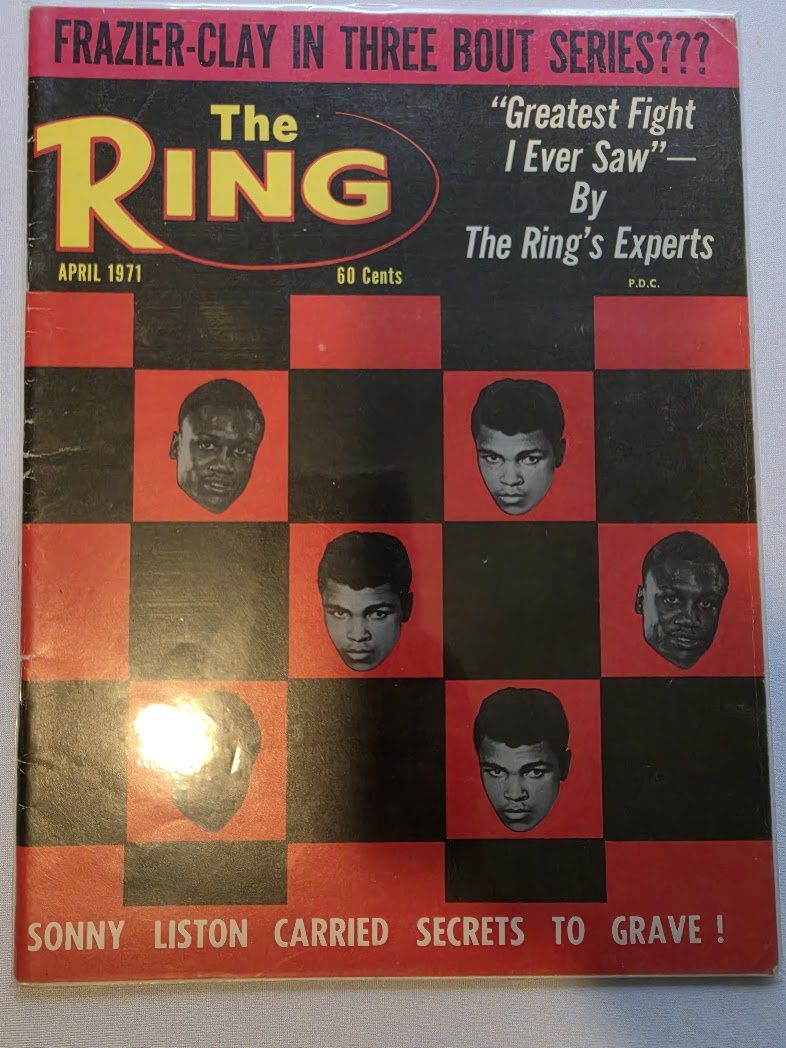 The Ring Magazine, April 1971 Joe Frazier Cassius Clay