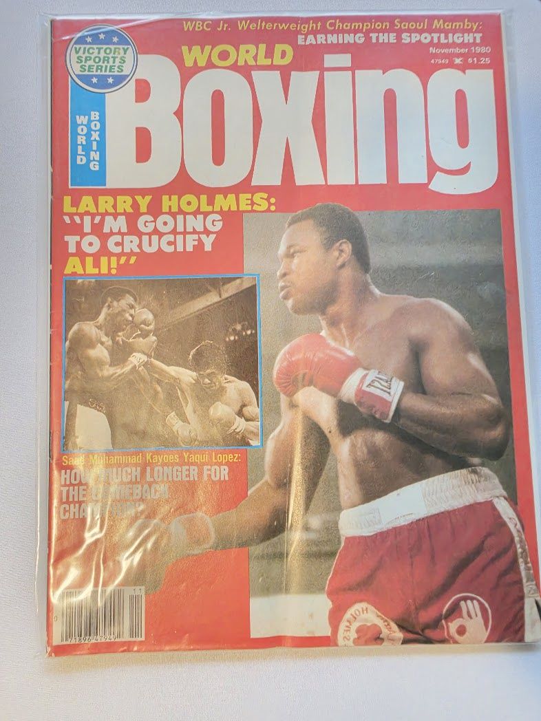 1980 WORLD BOXING MAGAZINE Larry Holmes "I'm Going to Crucify Ali" Muhammad
