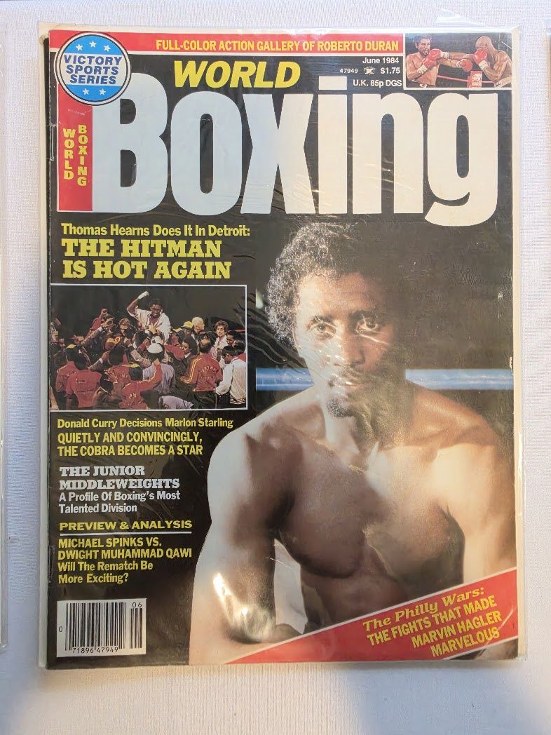 WORLD BOXING MAGAZINE JUNE 1984 TOMMY HEARNS COVER!