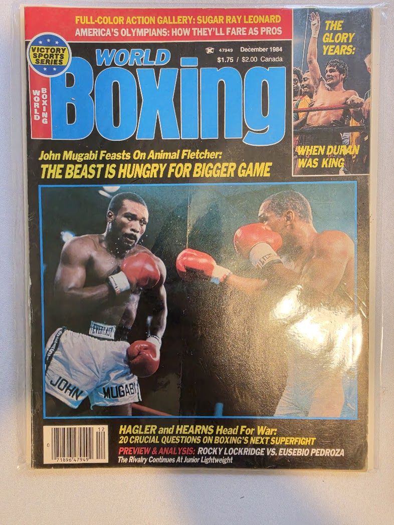 World Boxing Magazine December 1984 John Mugabi Cover!