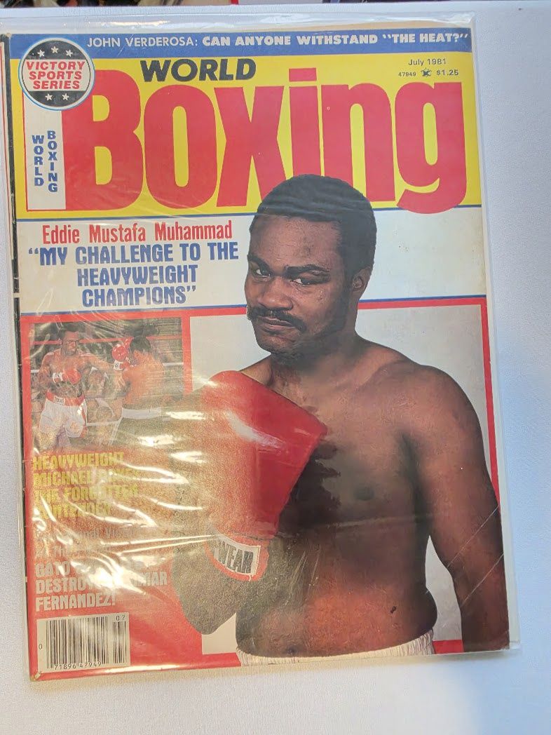 World Boxing Sport Magazine July 1981 Eddie Mustafa Muhammad
