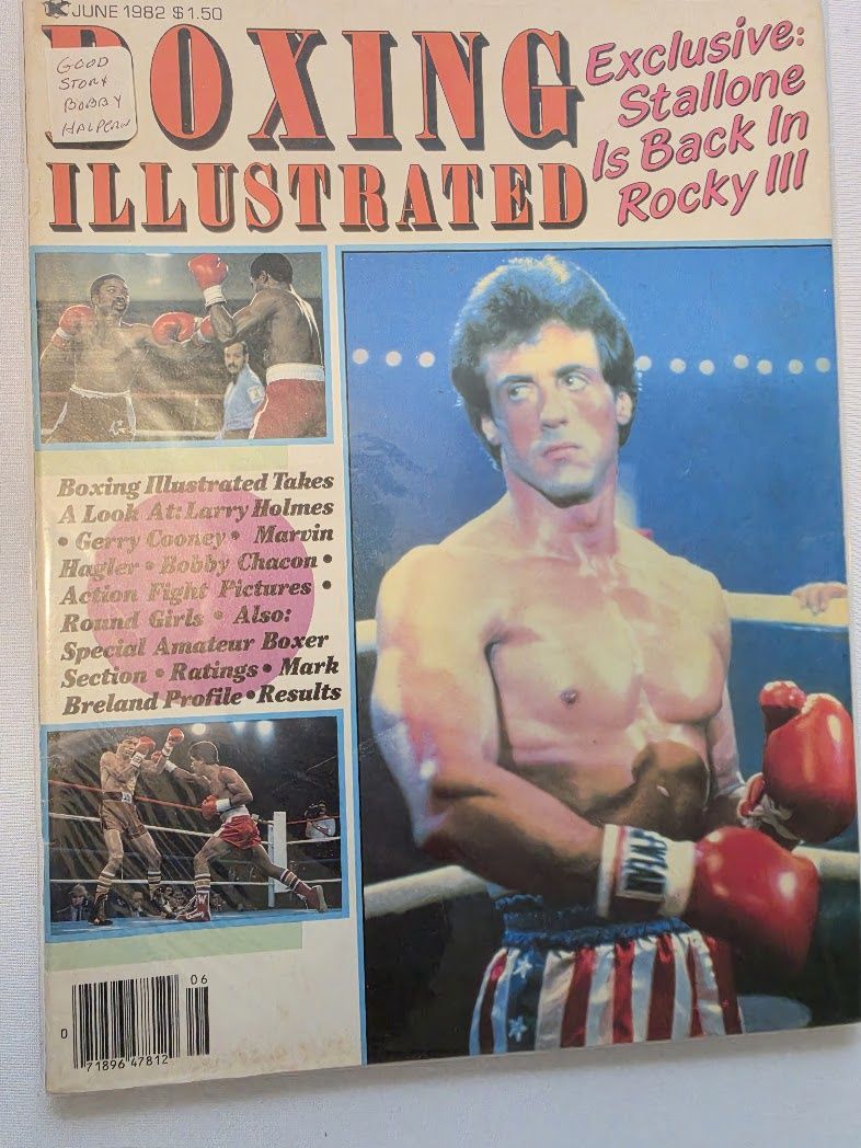 Boxing Illustrated Magazine June 1982 Sylvester Stallone-Rocky III Cooney Hagler
