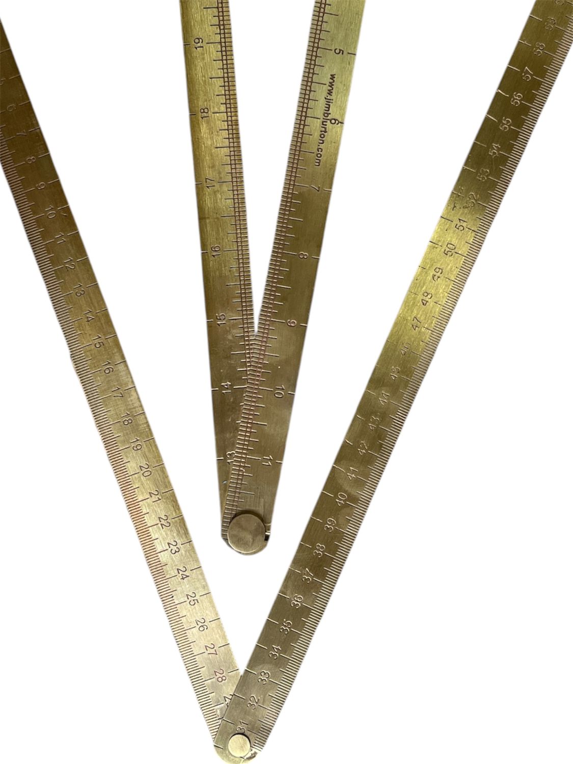 BLURTON FOLDING BRASS RULER