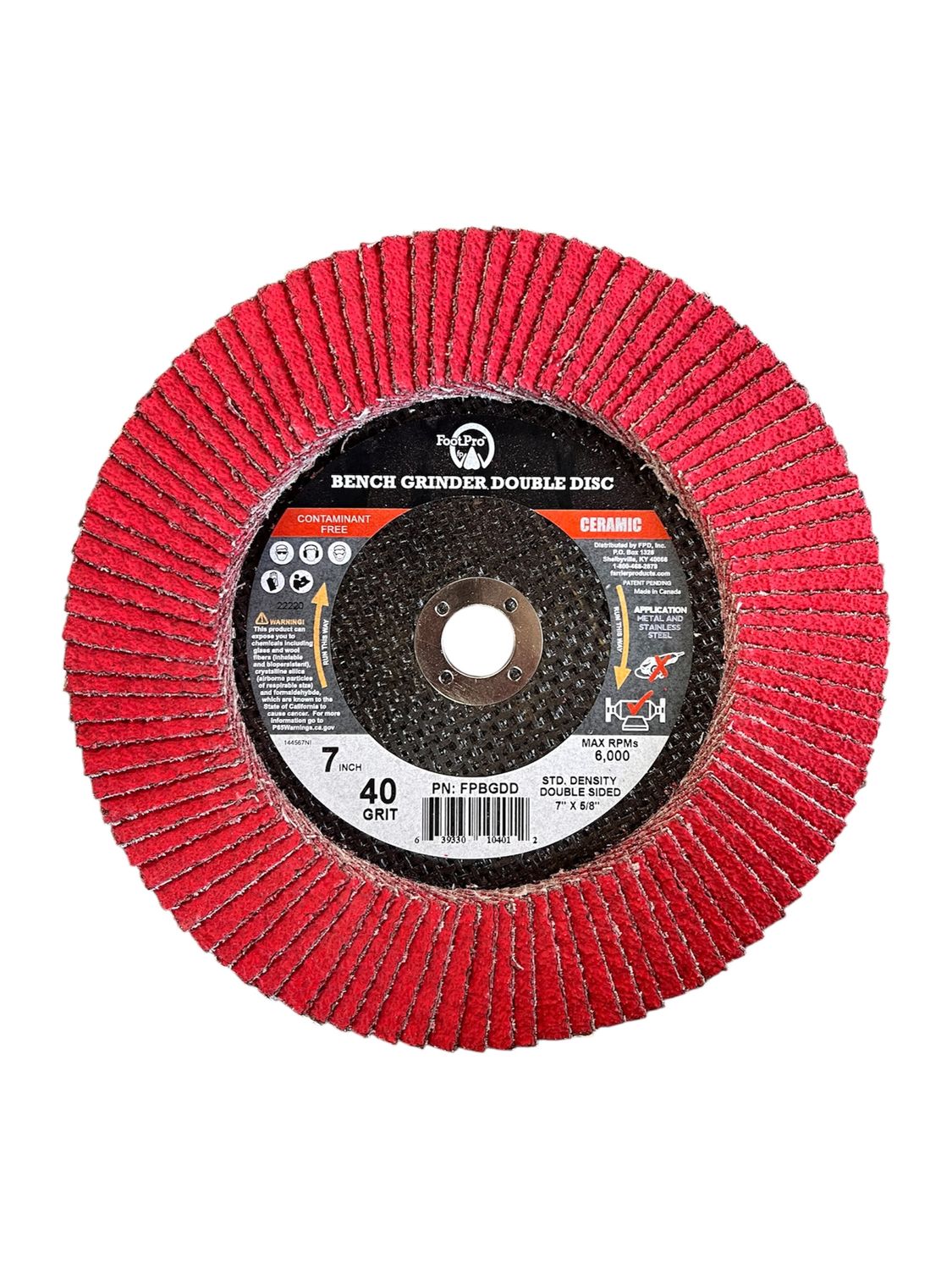 FP DOUBLE SIDED DISC - CERAMIC, GRIT: 40 GRIT