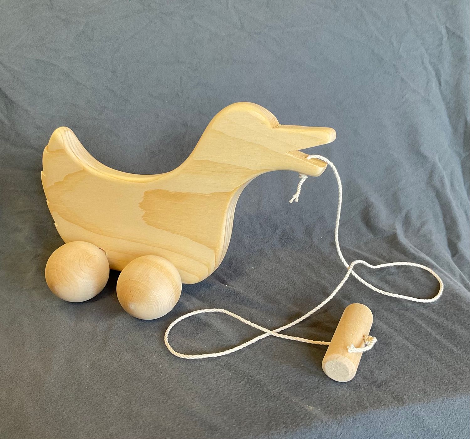 wooden waddle duck pull toy