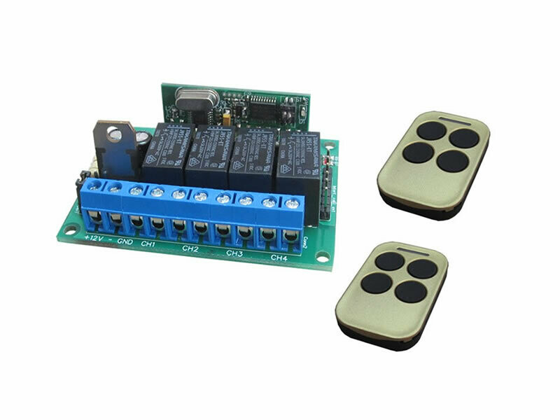 Kit 433.92MHz Receiver Board + N.2 Remote Control (RXK-4CH)