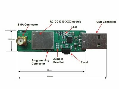 CC1310 Dongle USB (915MHz)