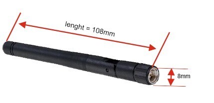 2.4GHz WiFi Swivel Antenna with SMA Connector