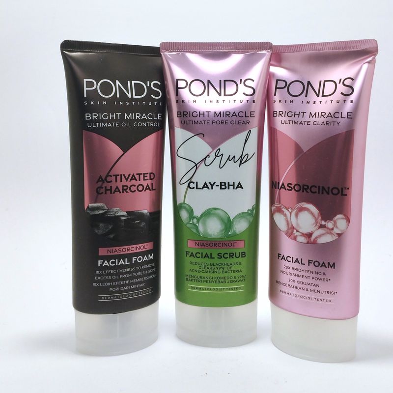 Pond&#39;s Facial Scrub + Facial Foam | Multiple Items Package | 100g each