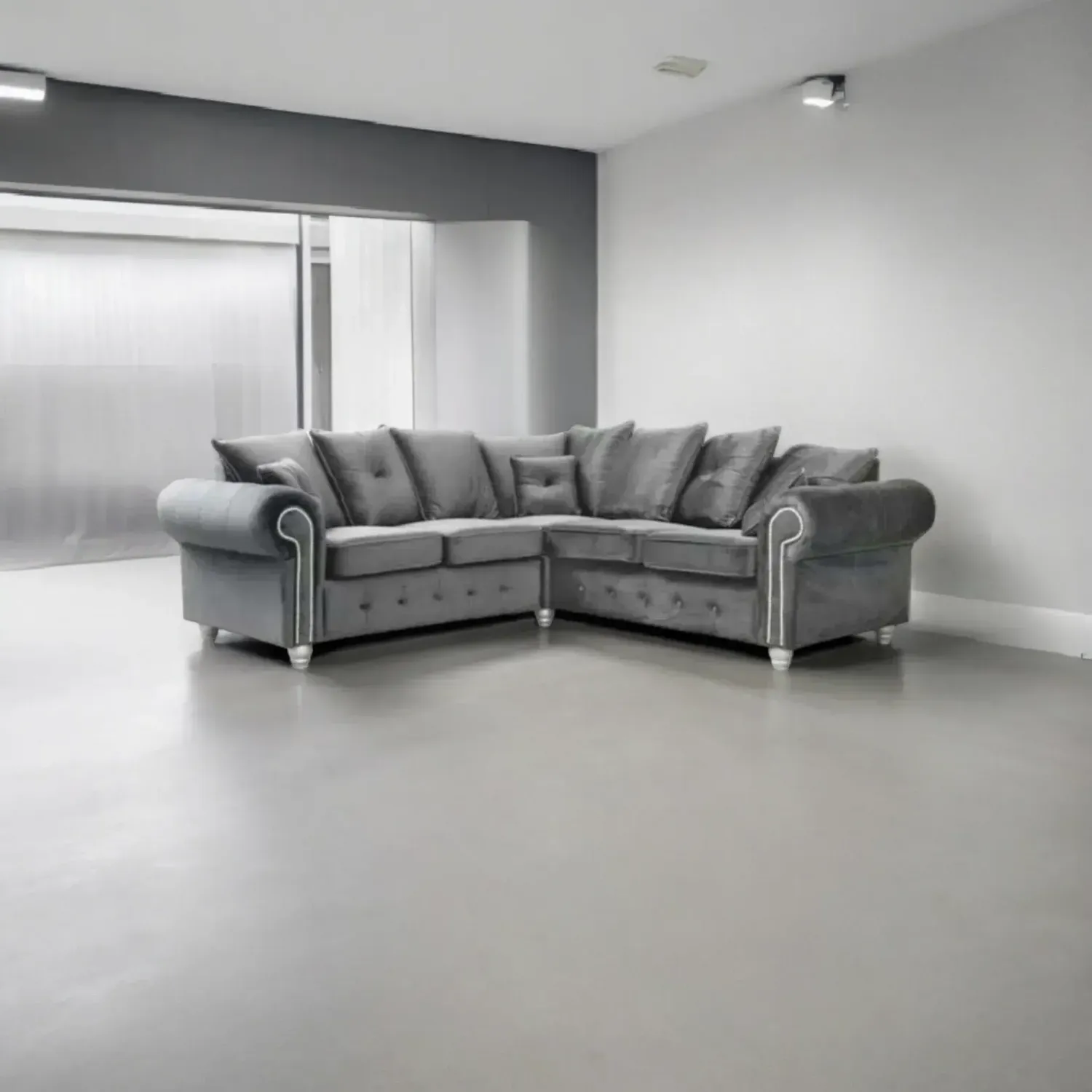 Plush Velvet Ashwin Universal Corner Sofa