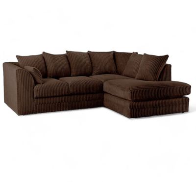 Dylan Jumbo Cord L Shape 4 Seater Right Corner Sofa