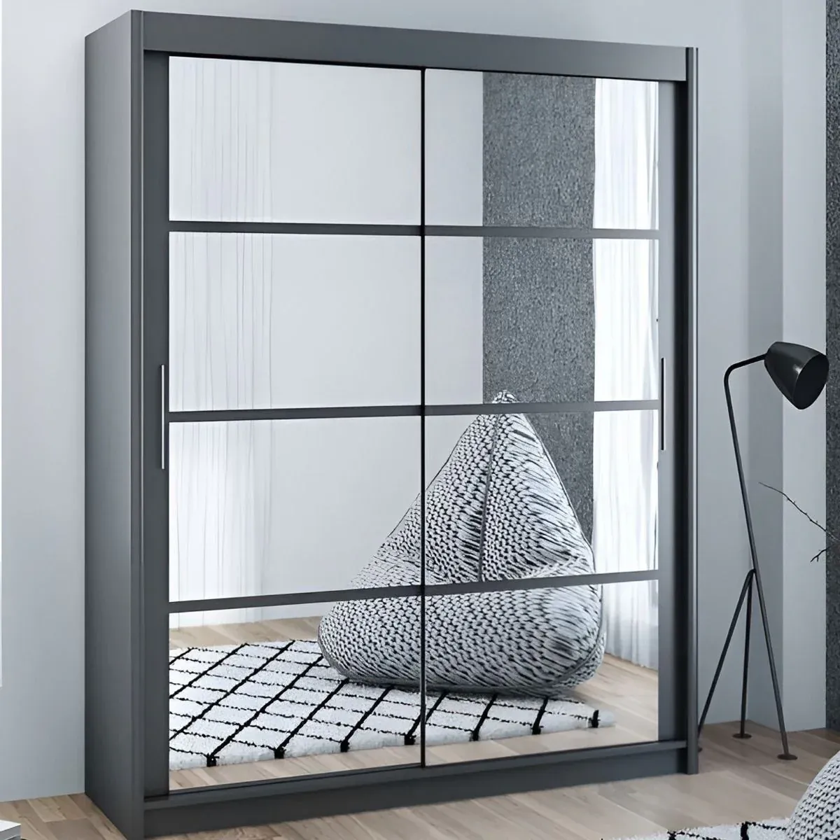 Sliding Mirror Door Wardrobe - Delta