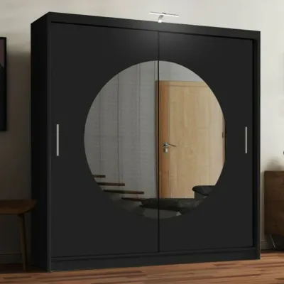 Sliding Mirrored Door Wardrobe - Rio