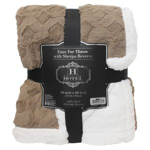 Faux Fur Throw w/ Sherpa