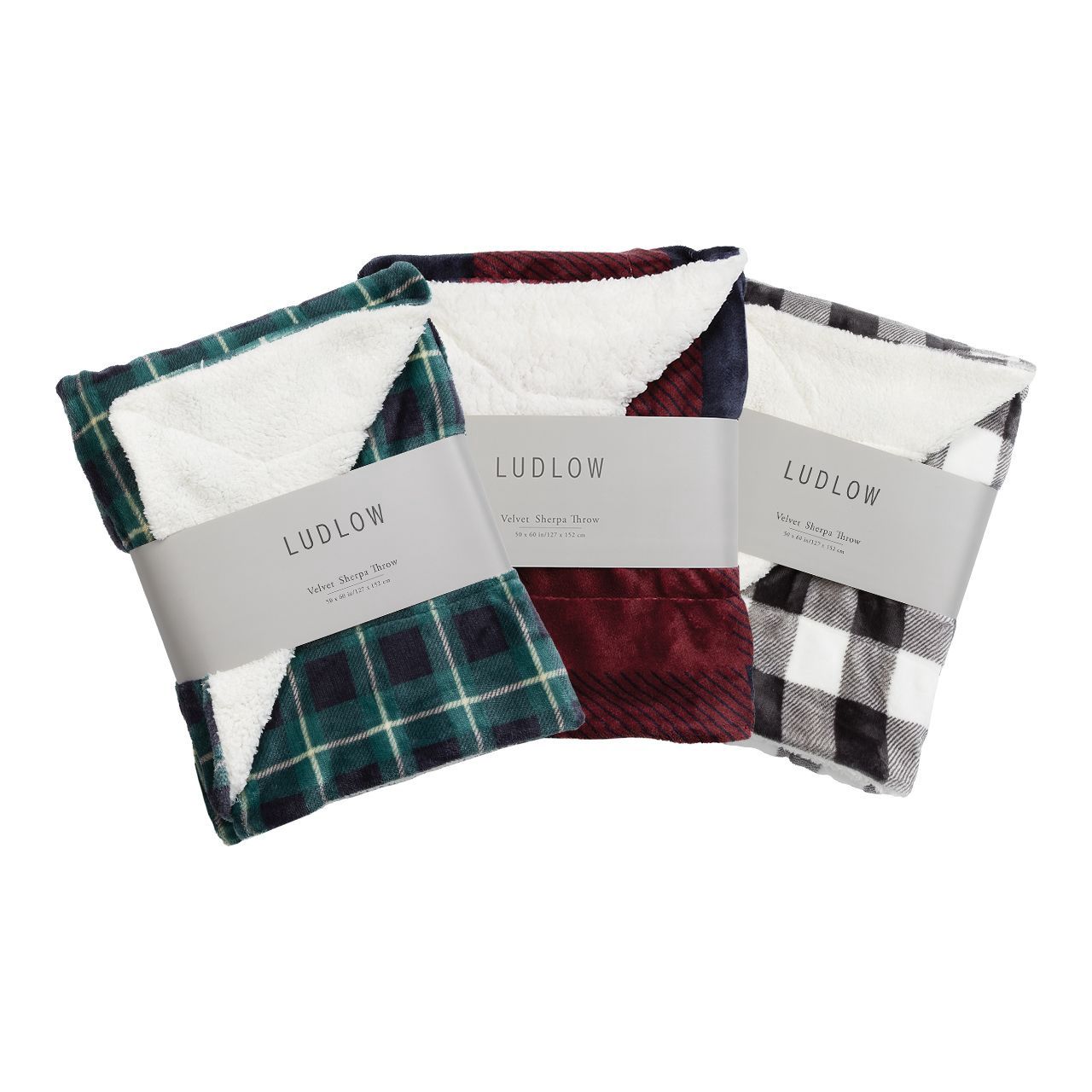 Ludlow Plaid Print Plush Throw