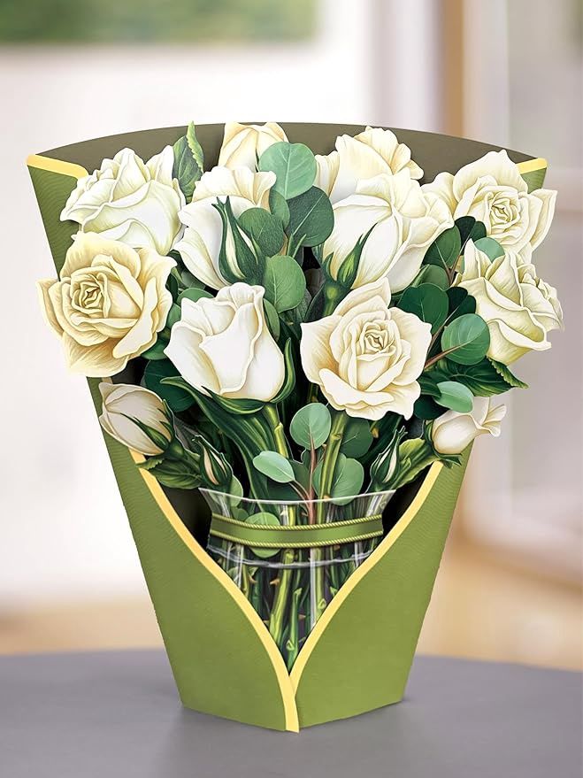 Pop Up Flowers - White Roses