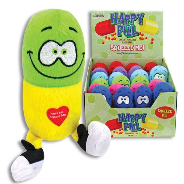 Laughing Happy Pill Plush
