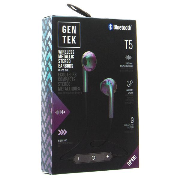 Gen Tek Bluetooth Metallic Earbuds