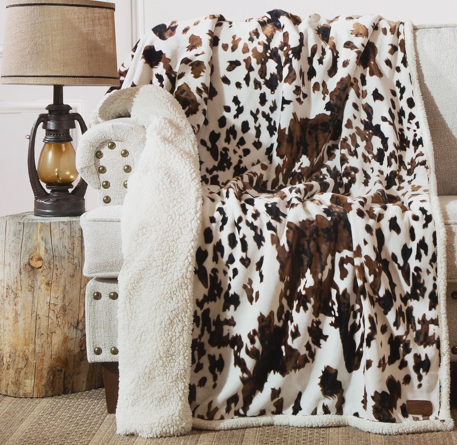 Throw Tri-Color Cowhide
