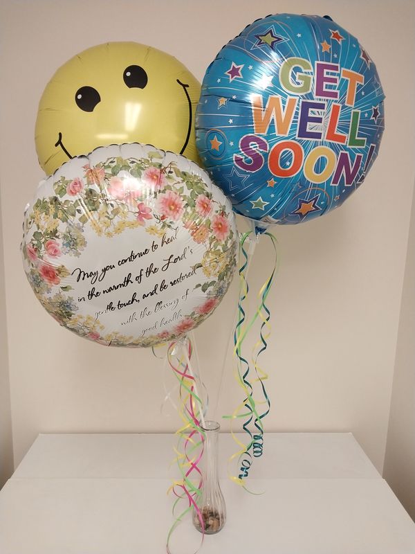 Small Balloon Bouquet 3 Balloons &amp; Vase