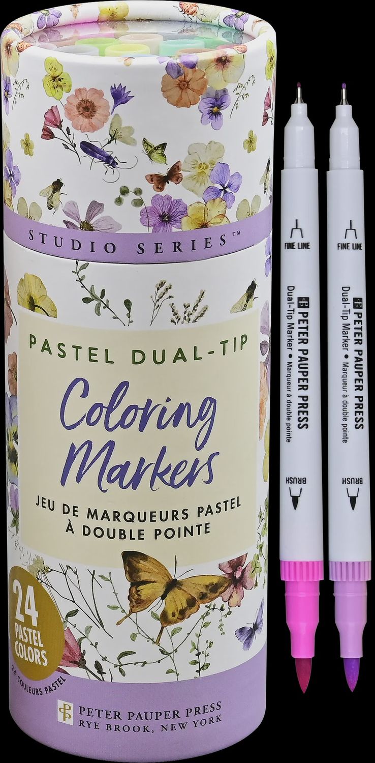 Pastel Dual-Tip Coloring Markers