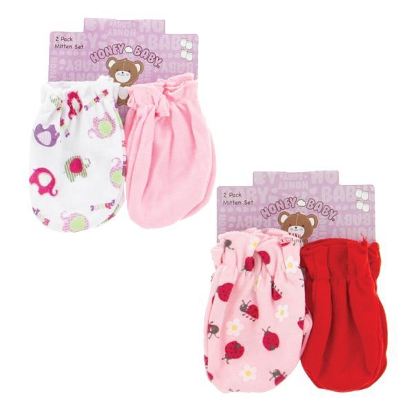 Zak &amp; Zoey  2 pack Scratch Mittens Pink