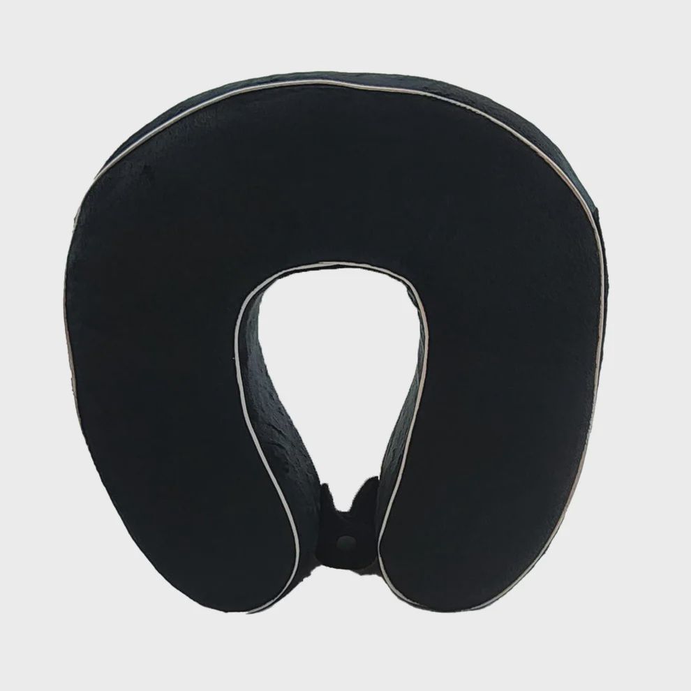 Memory Foam Travel Pillow Black