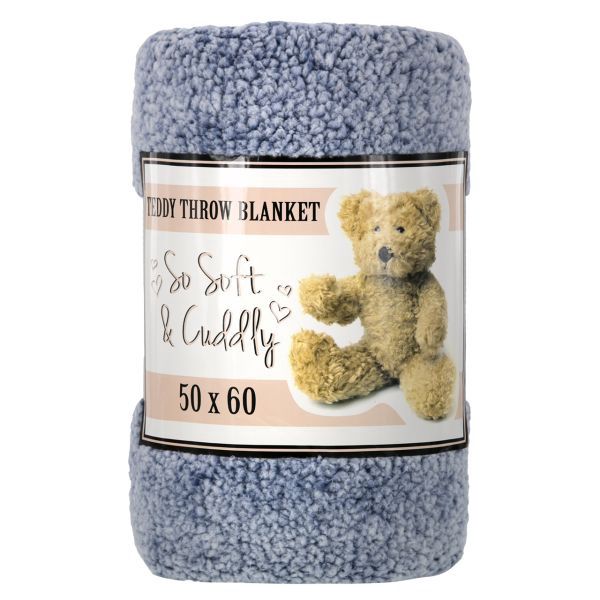 Teddy Throw Blanket Assorted Colors