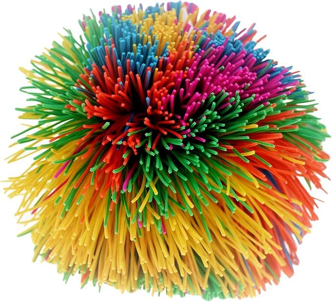 Toss &amp; Fluff Rainbow Bandy Balls