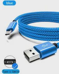 USB-C to USB-A Cable 6' Blue
