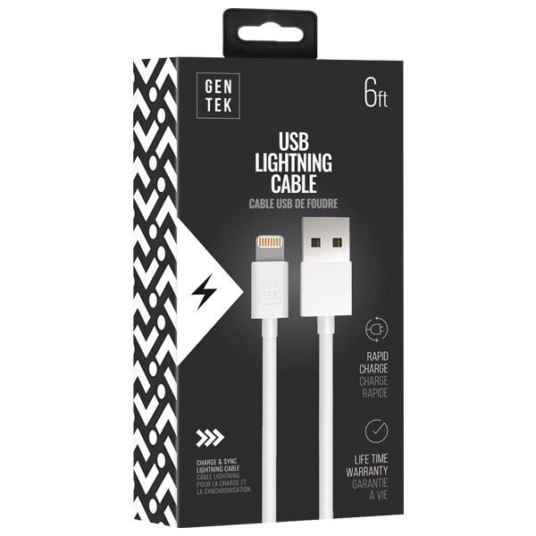 GenTek USB Lighting Cable to USB A