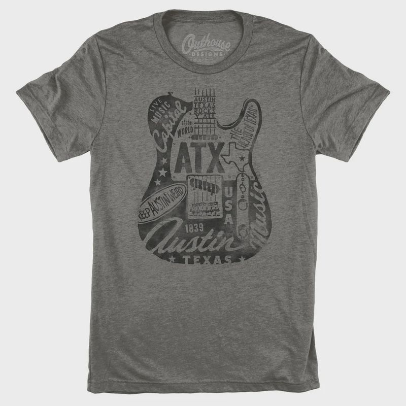 Vintage Guitar Gray Tee