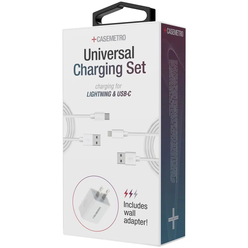 Universal Charging Set Two Cards Lighting &amp; USB-C