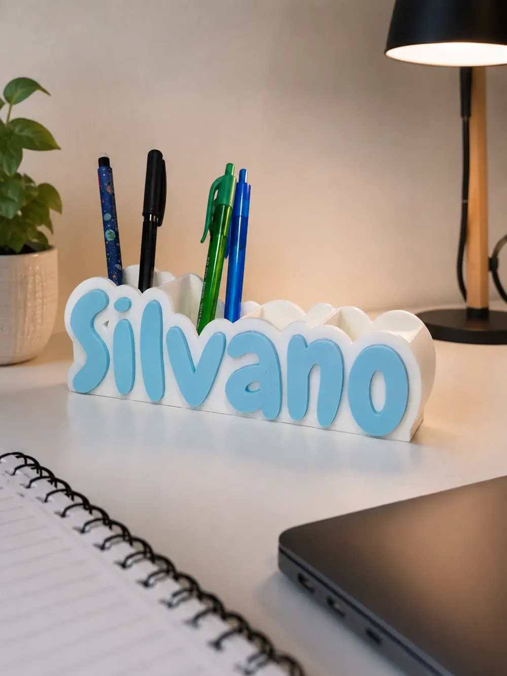 Name tag pen holder