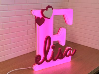 Big Letter Name Lamp