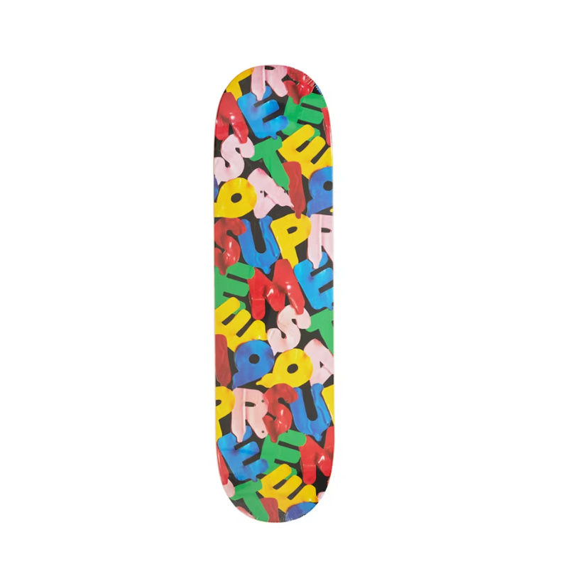 Supreme Skateboard Bubble Letters