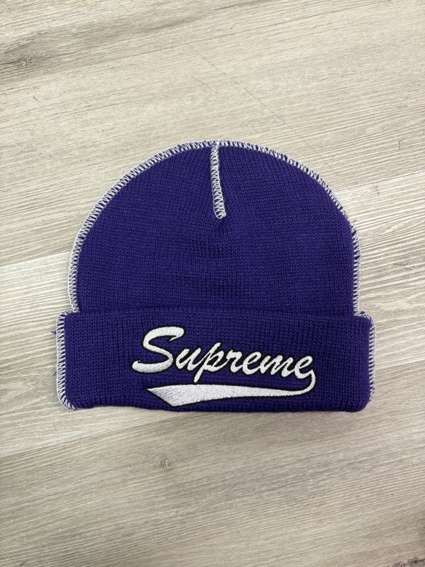 Supreme contrast stitch beanie