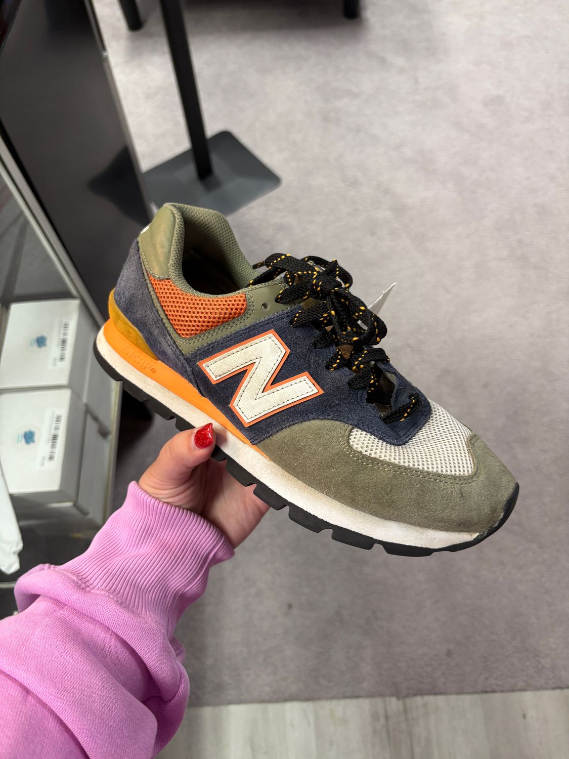 New balance sz 9 used military blue moss orange no box